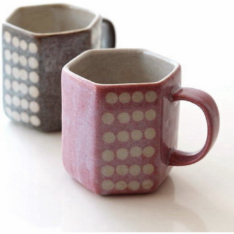 マグカップ 陶器 おしゃれ かわいい 可愛い 瀬戸焼 日本製 六角形 ドット柄 和食器 和モダン 焼き物 角マグ2カラー 通販 Lineポイント最大0 5 Get Lineショッピング