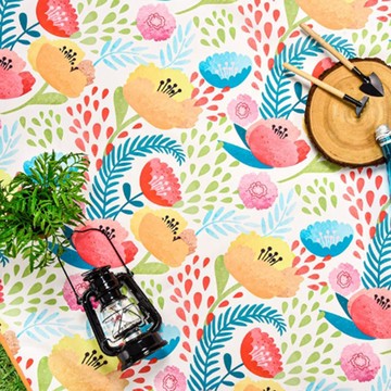 OUTSY Eco-reborn環保再生獨家花色輕量野餐墊 150x145cm 上下層防潑水  460g  莎夏的花園  1個