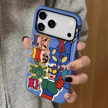 動感超人蠟筆小新iPhone17promax手機殼蘋果16pro可愛15plus二合一14菲林