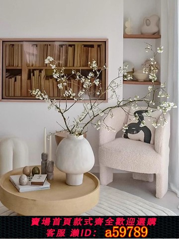 【台灣公司 可打統編】法式白色陶瓷花瓶侘寂風輕奢高級感復古餐桌大陶罐客廳裝飾擺件