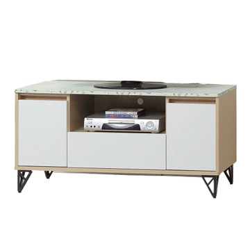 【MUNA家居】原木雙色鐵腳4尺電視櫃/長櫃(332)