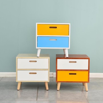 小北歐現代床頭柜柜子儲物實木臥室簡約床邊收納經濟型置物架 XEnn