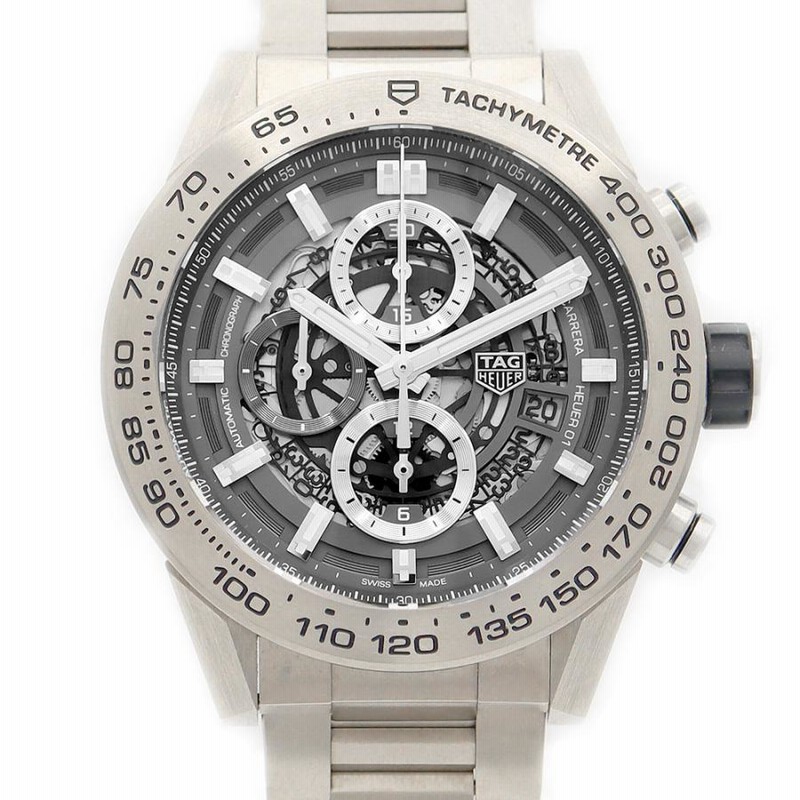 内部点検済 TAG Heuer タグホイヤー カレラ ホイヤー01 クロノグラフ  