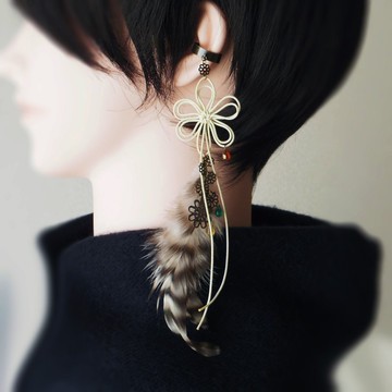 單邊耳骨夾 舞舞步步