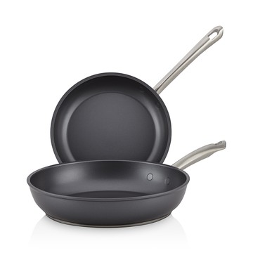 Anolon Accolade Hard-Anodized Precision Forge Skillet Twin Pack, Moonstone