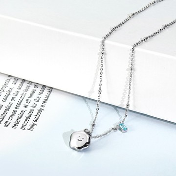 Story+聯名系列 晶鑽純銀項鍊 喜寶 怒君 小哀 樂樂