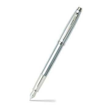 SHEAFFER 100 亮絲銀 鋼筆 F /支 SFE0930643【APP滿額下單4%點數(單一帳號最高1000點)】7/31止
