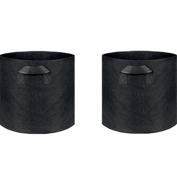 Hotdaysome 不織布藍莓花盆 2入組  黑色  直徑 50cm x 高 40cm  2個