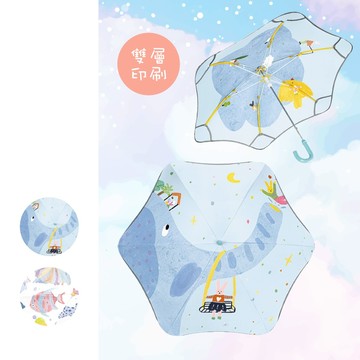【大振豐洋傘】FEELING COOL 兒童直傘 19吋 (雙面) 圓角防戳設計 童傘 安全設計 反光