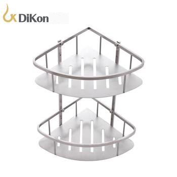 【帝鋼衛浴】304不鏽鋼三角雙層置物籃 TBA-1012