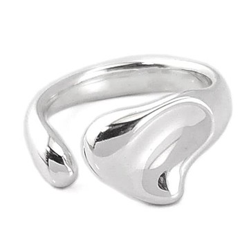 限時急降價~~九五成新展示品！TIFFANY 925純銀-實心OPEN HEART造型戒指