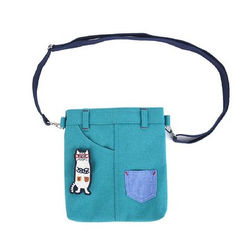 Kusuguru Japan 腰包 斜背包 多口袋包 可拆式多功能包-藍綠色