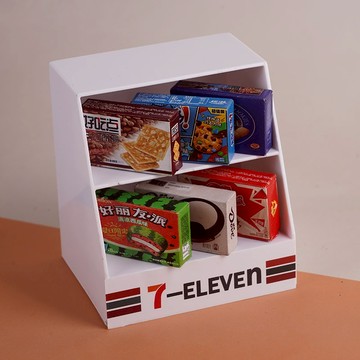 台灣出貨🔥仿真玩具 迷你收纳展示架 7-11貨架 迷你蛋糕收纳櫃 家家酒遊戲 场景模型 迷你微縮模型 家家酒食玩