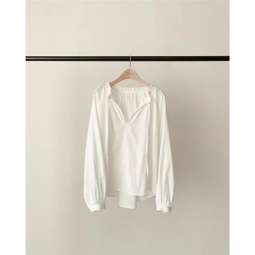 現 韓國東大門2024冬季新款ounce女法式系帶V領凈版百搭長袖襯衫