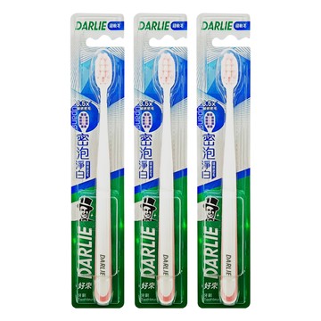 DARLIE 好來 密泡淨白牙刷 3.5倍感密毛  1入  3支