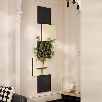 立體意式砂巖入戶玄關裝飾畫過道走廊客廳水培綠植高級壁畫臥室