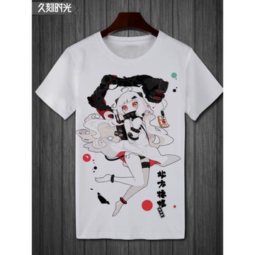 艦隊collection艦娘小北方棲姬醬青少年短袖T恤夏季汗衫