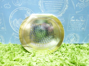 【震撼精品百貨】Hello Kitty 凱蒂貓 造型便條紙-圓形造型-金色【共1款】 震撼日式精品百貨