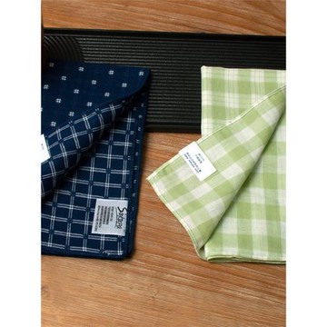 【酷帕】新款雙層雙面兩層手帕熱風方巾手帕男士純棉吸汗手絹