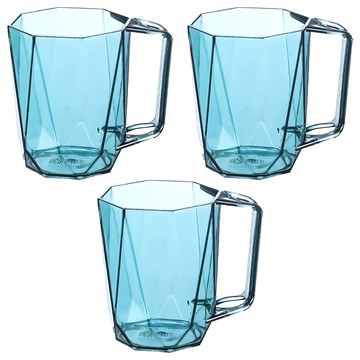 小麥購物 菱形漱口杯 Y293 78g  藍色  3個