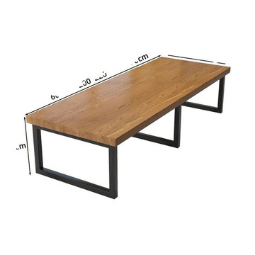 實木會議桌長桌簡約現代板桌桌椅大型組合辦公桌洽談長條辦公桌廠[DD030109]