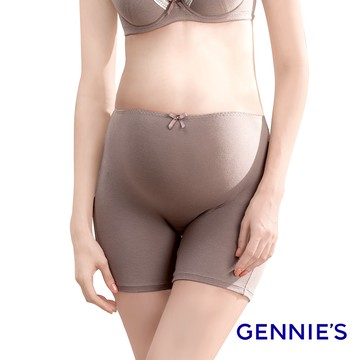 Gennies奇妮 啡藏珍品-咖啡紗孕婦平口內褲-摩卡可可(GB59)