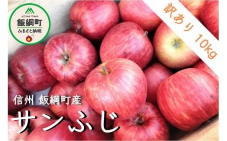 りんご サンふじ 訳あり 10kg 沖縄県への配送不可 2023年12月上旬頃から2024年2月下旬頃まで順次発送予定 ふるさと振興公社 長野県 飯綱町 [0289]