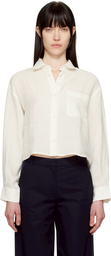 A. P.C. 灰白色 Sophie Logo 衬衫