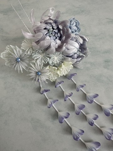 紫櫻&菊花髮簪套組 – 手工川瀬細工