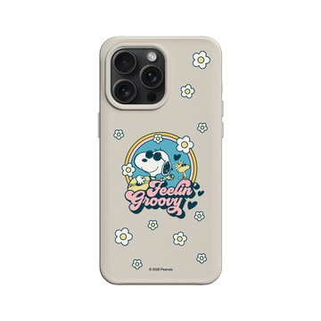 iPhone 15 Pro Max SolidX 貝殼灰 - 史努比 Snoopy - 開心小花