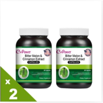 美國CaPower加柏爾 苦瓜肉桂精華膠囊(60粒/瓶) 2入組