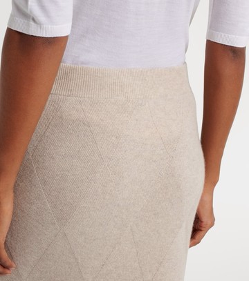 Max Mara Salubre argyle cashmere midi skirt