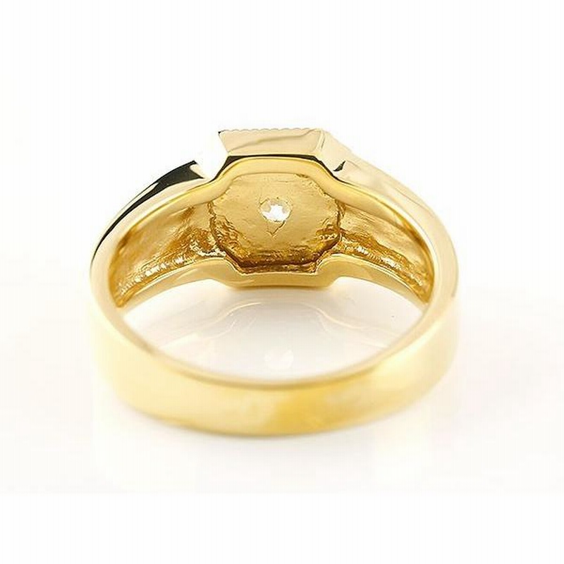 プラチナ 印台 リング やすい ダイヤモンド 一粒 0.15ct メンズ