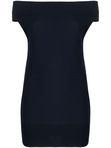 Malo - off-shoulder cotton top - women - Cotton - 42 - Blue