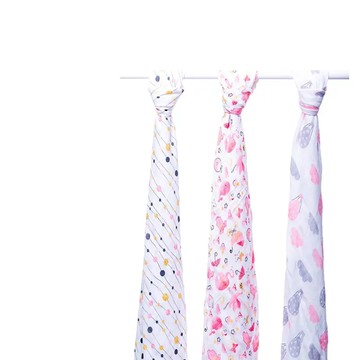 包緊呵護【Bonne Nuit】多功能包巾 - 三入裝 (共2款可選) 新生兒 彌月禮 寶寶 新手爸媽 睡覺蓋毯 哺乳巾 推車遮巾 送禮首選