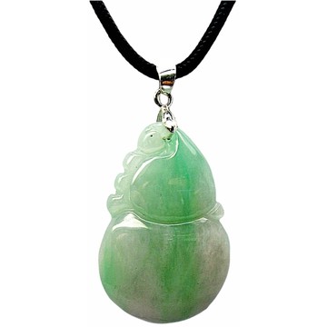 冰正陽綠大吉福瓜 天然A貨翡翠玉石吊墜子項鍊AA32