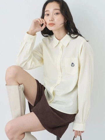 定番LOGO刺繡口袋長袖襯衫(1L33L0A0240) - earth music&ecology