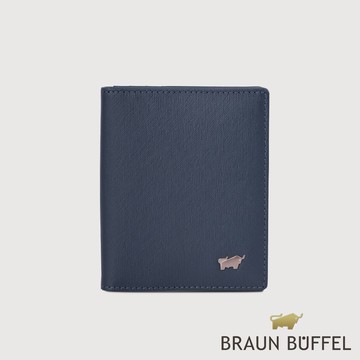 【BRAUN BUFFEL】HOMME-M 名片夾-深藍色(德國小金牛台灣總代理)/BF306-401-MAR