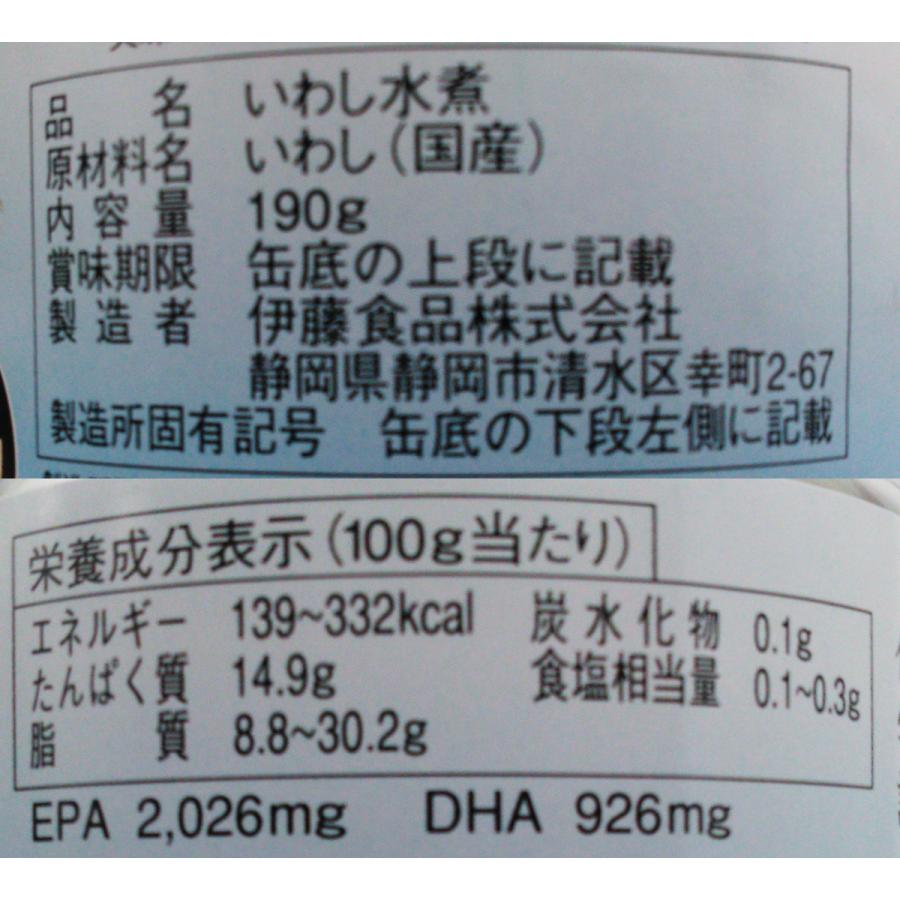 あいこちゃん いわし水煮 食塩不使用 伊藤食品 1箱 24個入 国産 化学調味料不使用 190g