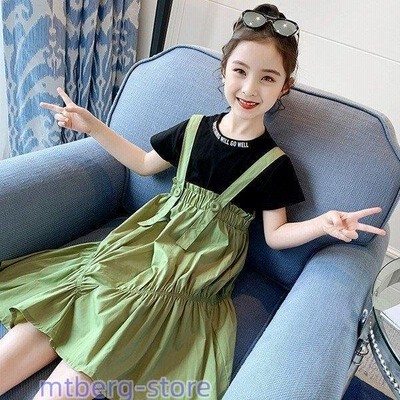 子供服 セットアップ キッズ 女の子 夏 トップス 半袖 Tシャツ スカート サロペット 韓国子ども服 ジュニア ベビー服 おしゃれ 可愛い カジュアル 新品 150 160 通販 Lineポイント最大get Lineショッピング
