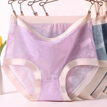 ThreeShape  加大碼 輕薄 無痕 蕾絲 高腰三角褲 女內褲 3198-隨機色 高腰褲 蕾絲褲 無痕褲 女三角褲