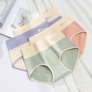 高腰內褲女純棉石墨烯收腹提臀褲頭全棉胖mm大碼透氣抗菌三角短褲