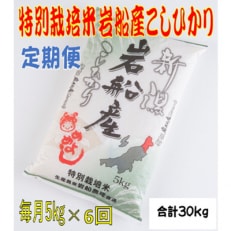 2024年1月発送開始『定期便』特別栽培米新潟県岩船産コシヒカリ　5kg 全6回