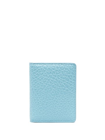 Maison Margiela - Four-stitch logo leather wallet - women - Calf Leather - One Size - Blue