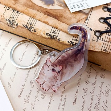 ME144_慵懶貓_Lazy Cat 2/晶透吊飾