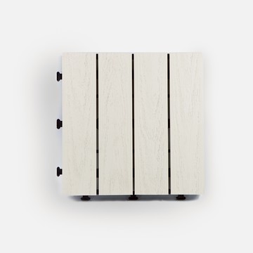 特力屋 拼接踏板 塑木米白 9入 30x30cm