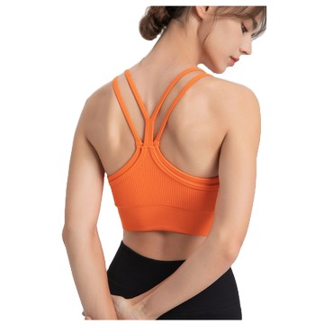 新款細肩帶美背假兩件運動內衣女防震跑步瑜伽健身服內衣背心