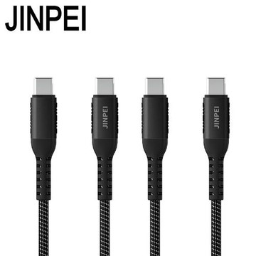 【JINPEI 錦沛】2組入 1.8米 Type-C to Type-C 100W PD快速充電線 編織線 黑色 (JCC-021B)