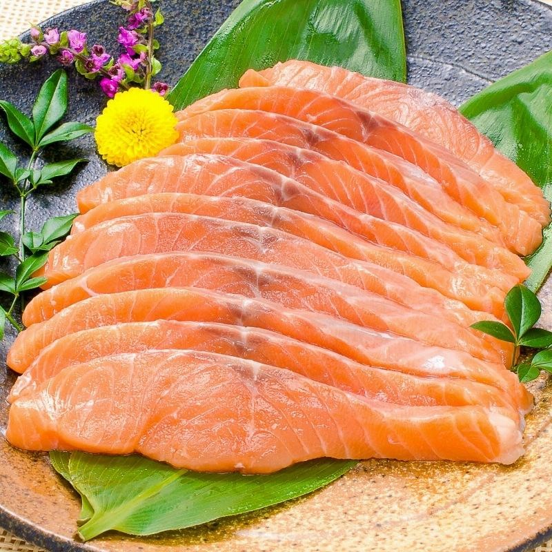 サーモン大好き　です。 お刺身 セット サーモン 100g × 2P ＆ 本まぐろ 中トロ 100g ×1P