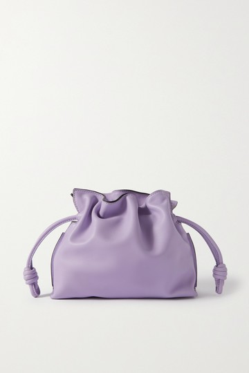 Loewe - Flamenco Mini Leather Clutch - Lilac - one size